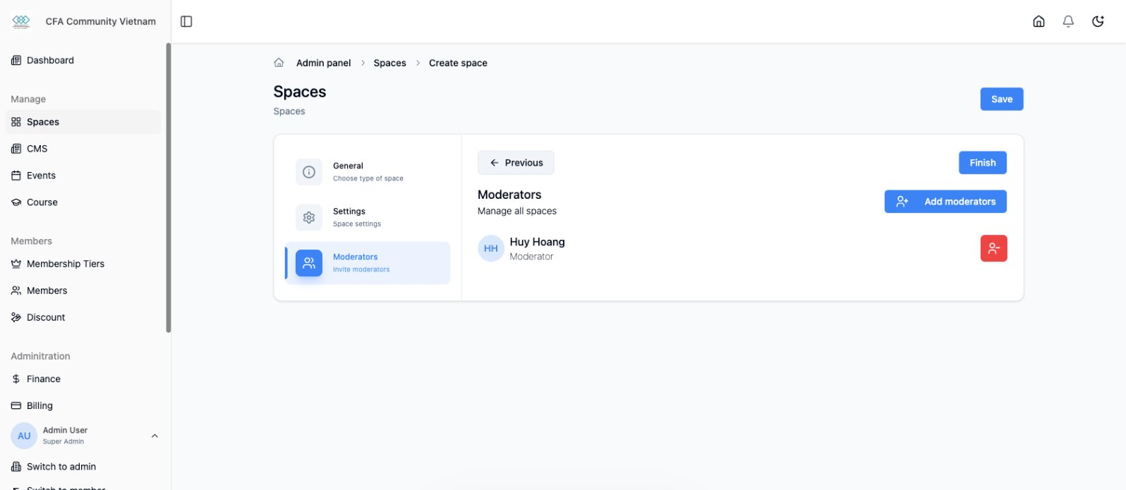 Quản lý Moderators