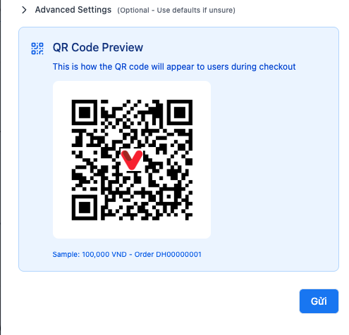 Form thông tin ngân hàng SePay